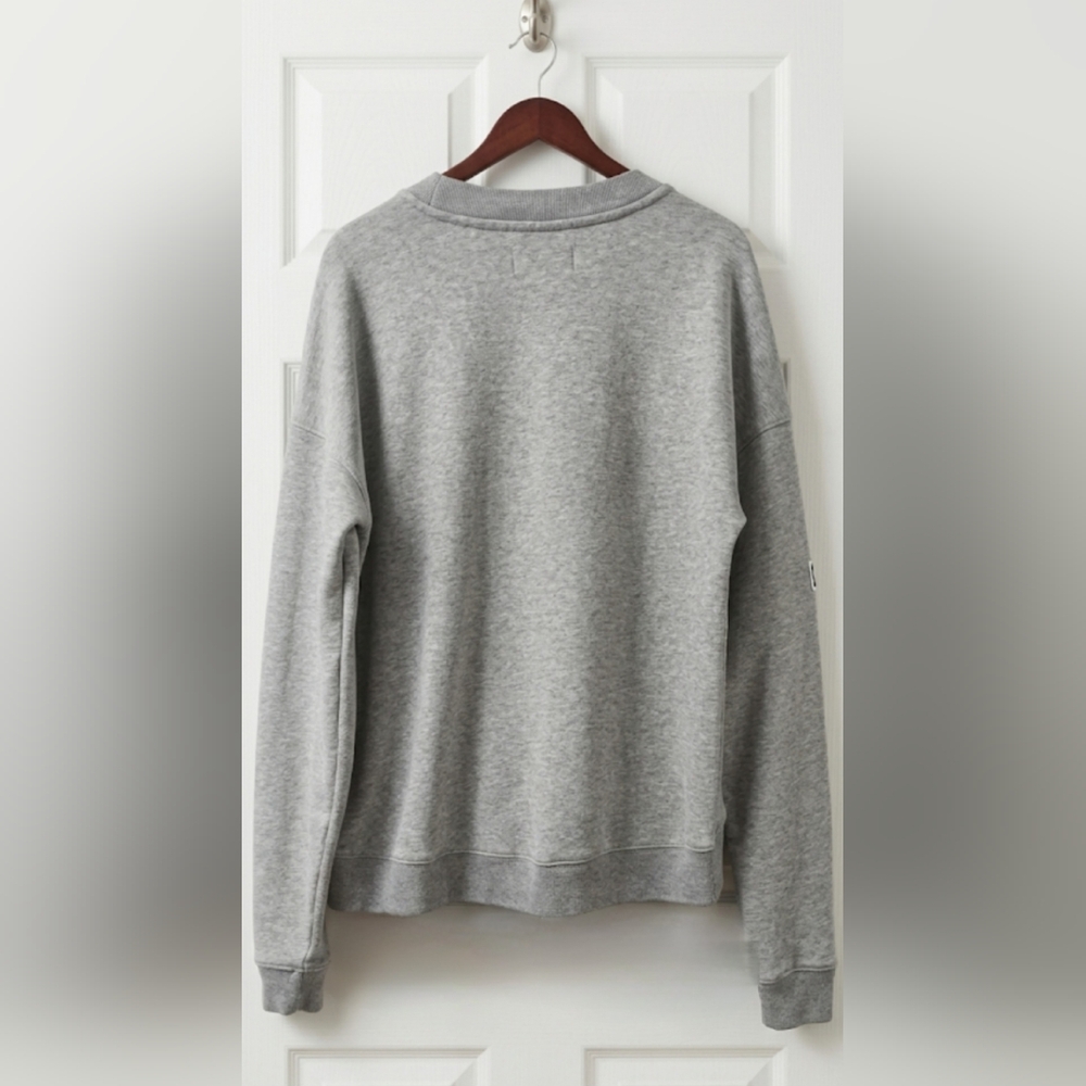 TNA Grey Cropped Sweatshirt with Blue, Yellow & Orange Stripe - Picture 5 of 6